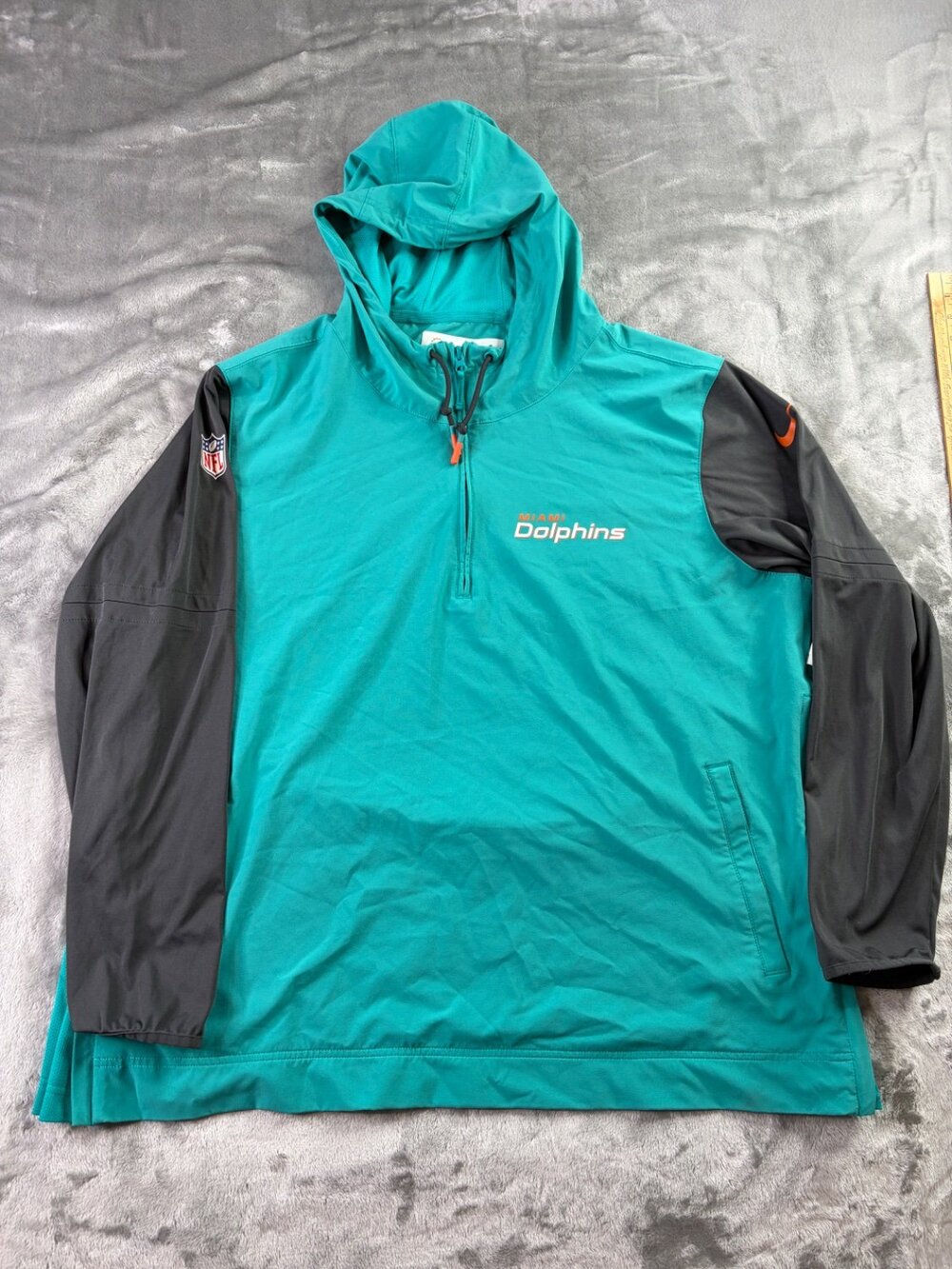 Nike NFL Dri-FIT Miami Dolphins #91 Cameron Wake Team Issue Hoodie 3XL Size XXL